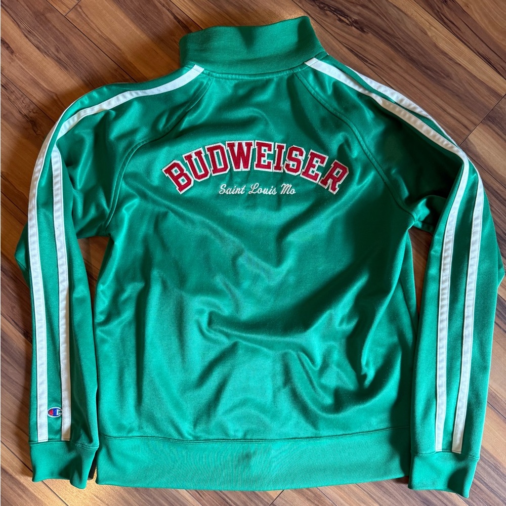 🧥 Rare Vintage Budweiser Champion Track Jacket - 90s Retro - Size L